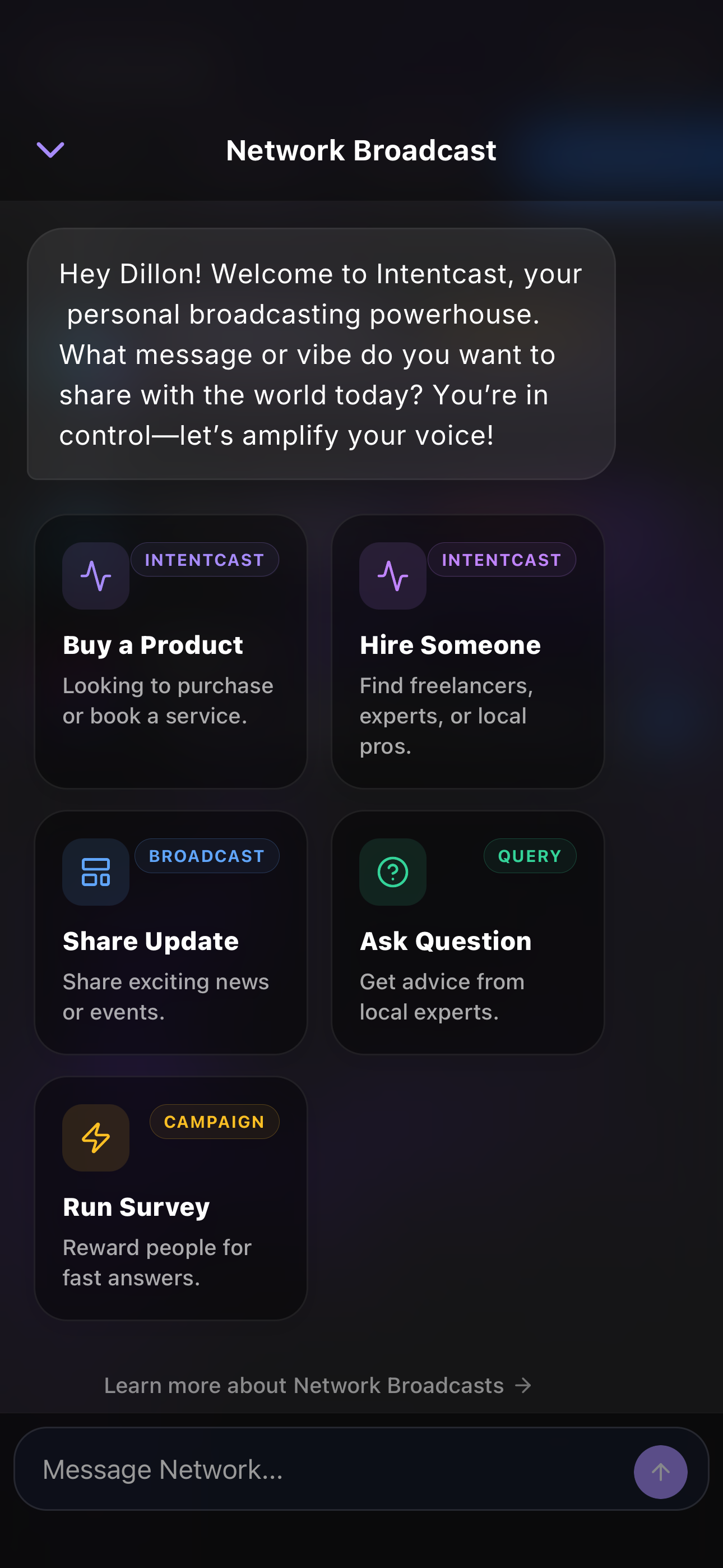 Balnce app showing personalized offers from network
